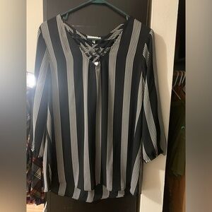 Maurice Black & White Blouse